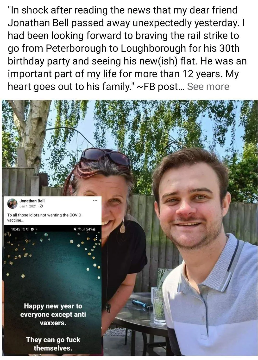 Another Pro Vaxxer Dies
