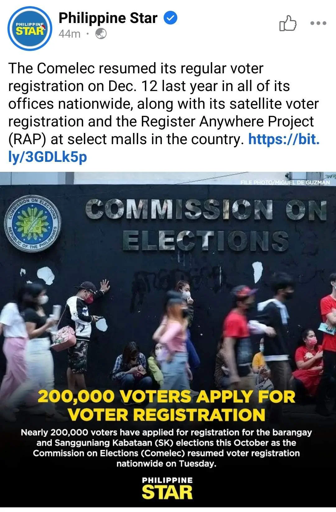 Pwede na po magparegister sa Comelec ulit.
