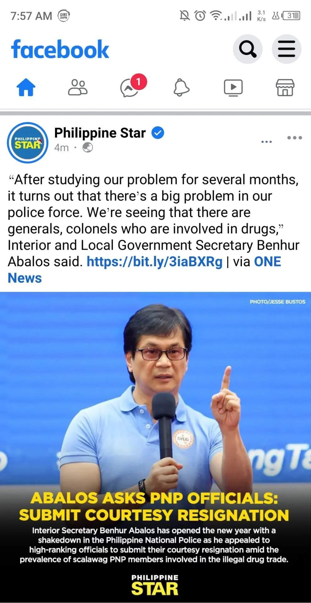 Pinagreresign ni Abalos yung mga mataas na opisyal ng PNP dahil sa scalawag.