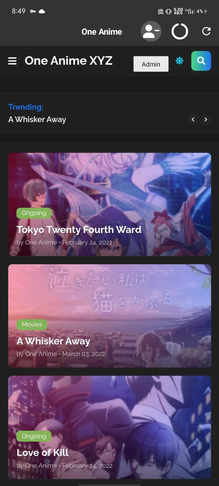 One Anime Apps No Ads Highly Recommend