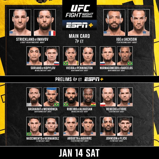 UFC FN 217 | STRICKLAND VS IMAVOV | REPLAY | TB