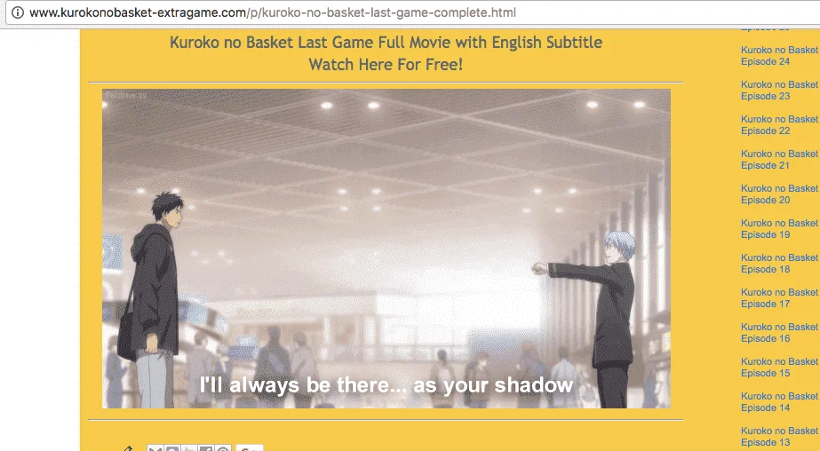 Kuroko no basket last game with complete english sub