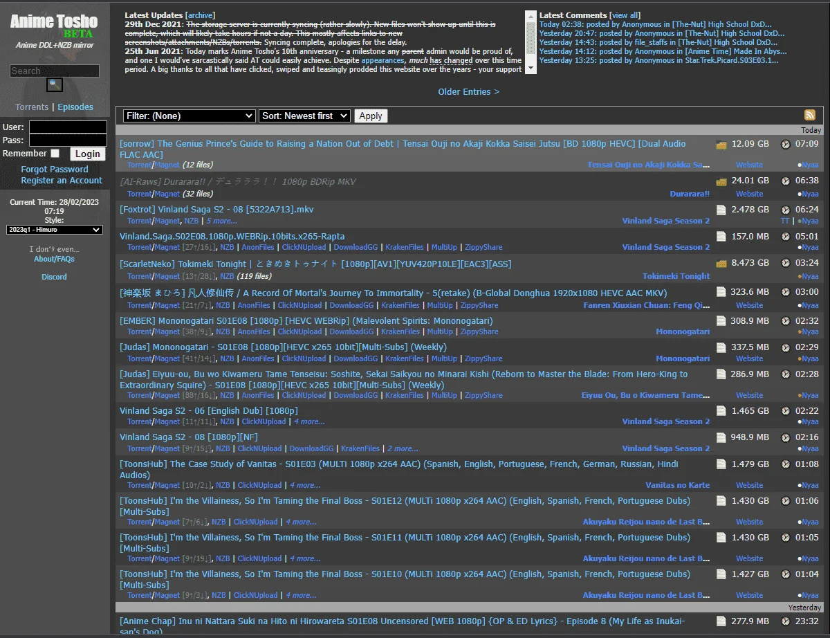 [Highly Recommended]Anime Torrent Site