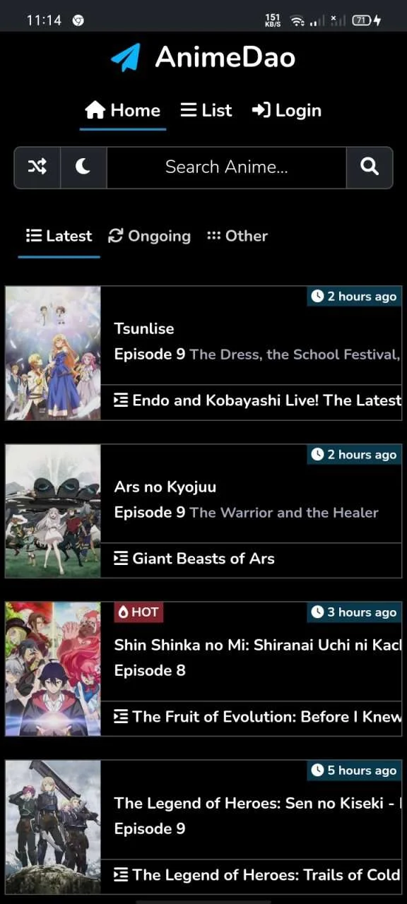 Anime Website