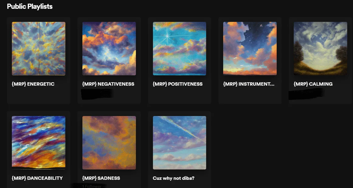 SHARING MY PERSONAL PLAYLISTS TO EVERYONE