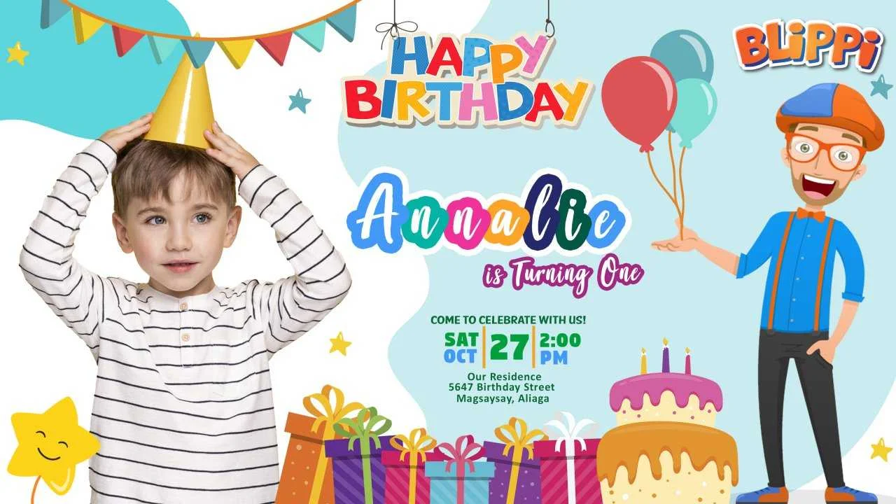 Blippi Birthday Invition Card.webp