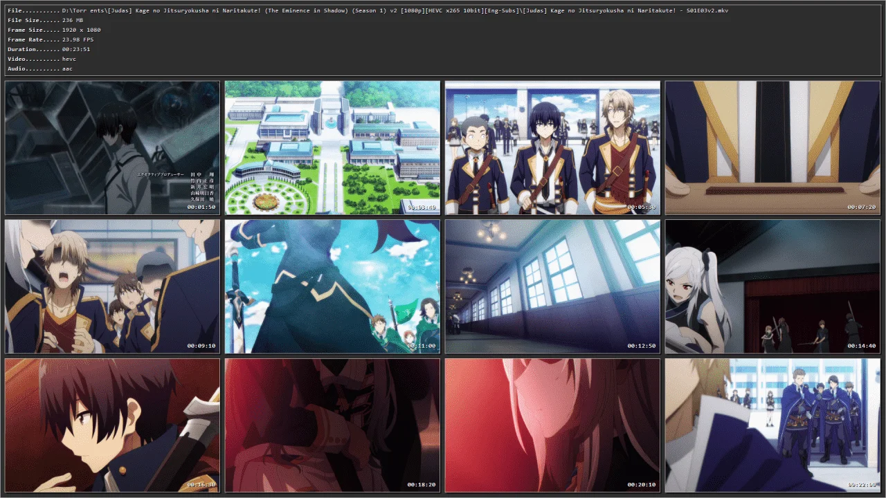 Kage no Jitsuryokusha ni Naritakute! (The Eminence in Shadow) [1080p][DROPBOX]