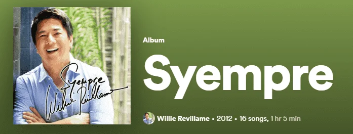 Syempre Album by Willie Revillame