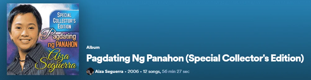 Pagdating Ng Panahon (Special Collector's Edition) by Aiza Seguerra