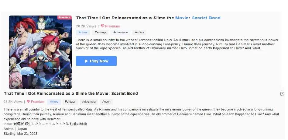 Scarlet bond march 23 on bilibili