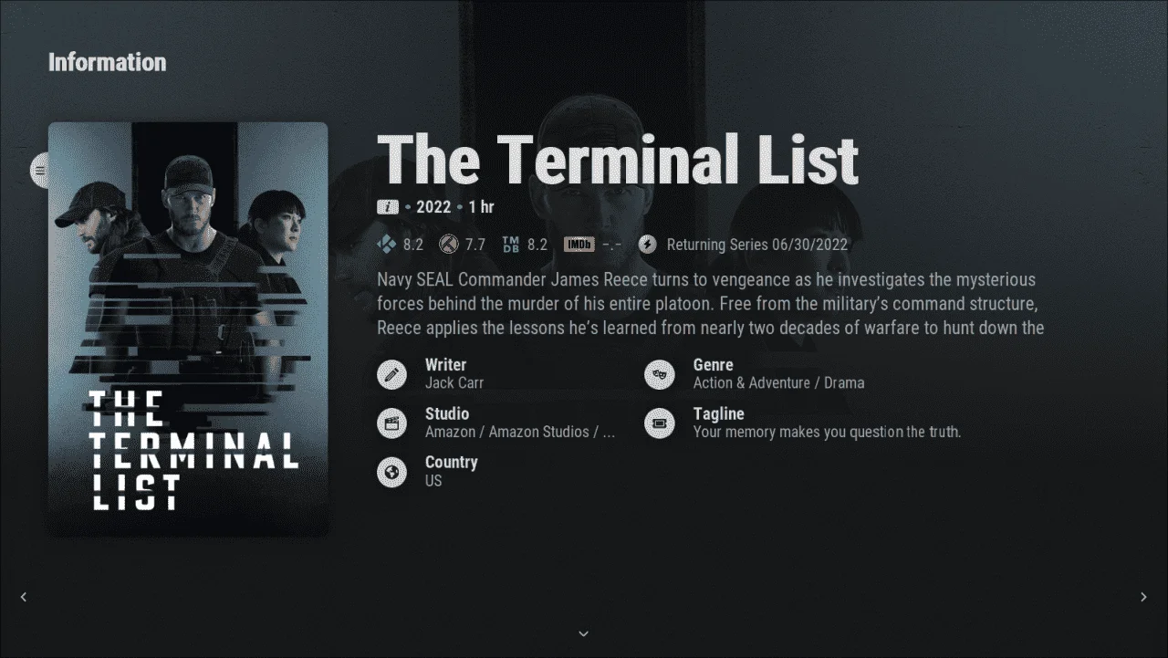 {MF}The Terminal List (2022) | AMZN | WEB-DL | 720p | 1080p | Dual Audio Tagalog + English |