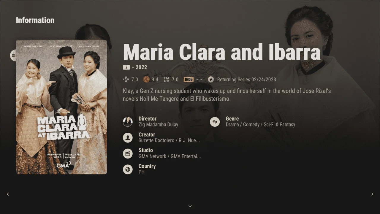 {MF}Maria Clara at Ibarra (TV Series 2022-2023) | NF WEB-DL | 1080p | With Sub