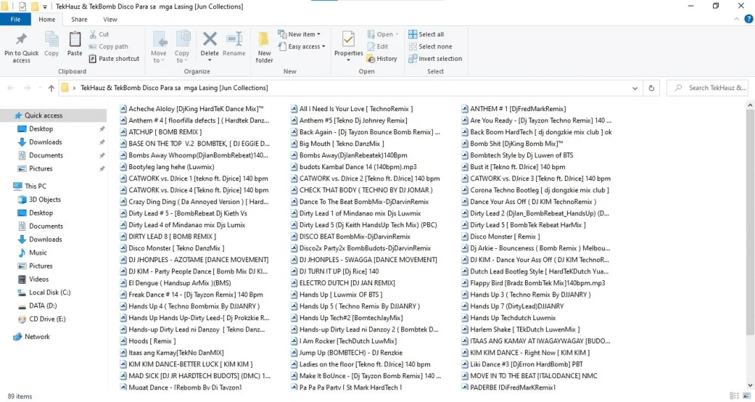 TekHauz & TekBomb Disco (140bpm) Para sa mga Lasing [Jun Collections] 89items 564mb rar [mediafire]