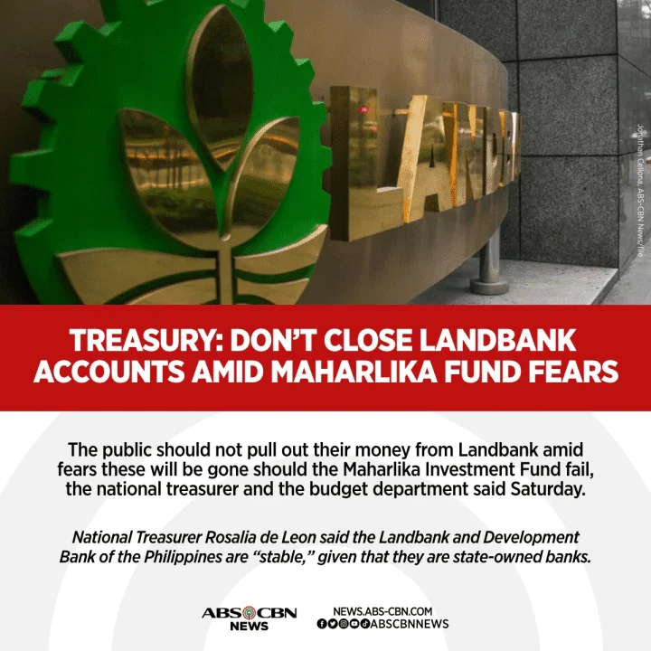 Don't close Landbank accounts amid Maharlika fund fears: Treasury, DBM