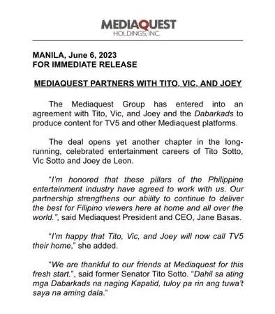 WELCOME TO TV5, TVJ!