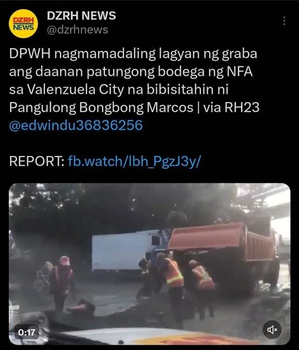 Nagmamadaling lagyan ng Graba ang daraanan ni PBBM