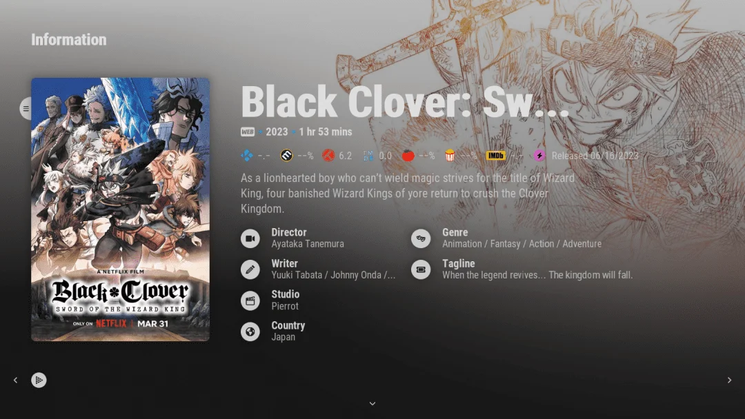 {MF}Black Clover: Sword of the Wizard King (2023) | WEB-DL | 720p | 1080p | EngSub