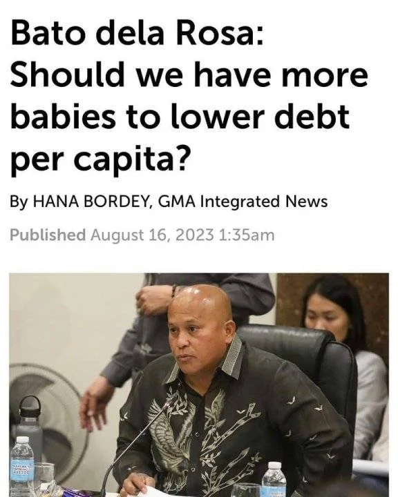 Have more babies to lower our country's Debt. #Wow