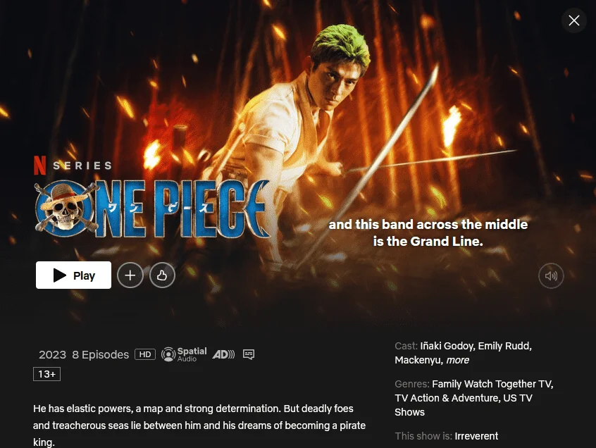 One Piece - Live Action | NETFLIX | 1080p | TERABOX | MEDIAFIRE |