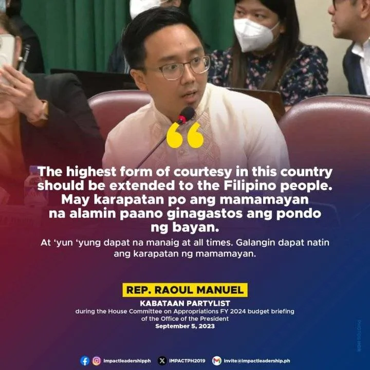 THE HIGHEST FORM OF COURTESY SHOULD BE EXTENDED TO THE FILIPINO PEOPLE