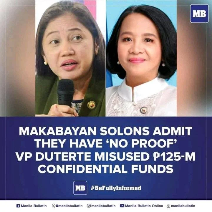 Kamatayan Block Admits No Proof Of Vp Sara's Confidential Funds Misused Spending.