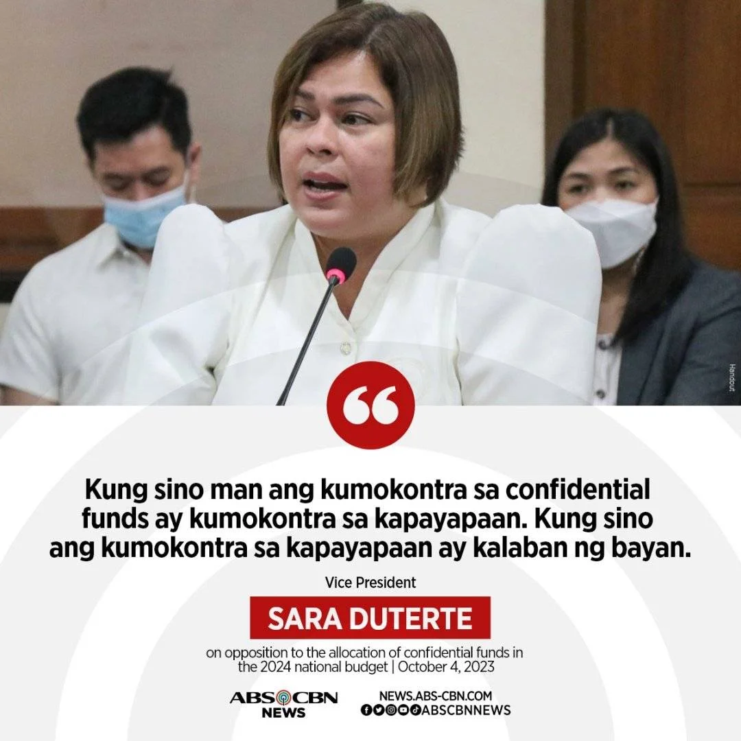 May buwelta si Vice President Sara Duterte sa mga kumokontra sa confidential funds ng kaniyang mga opisina.