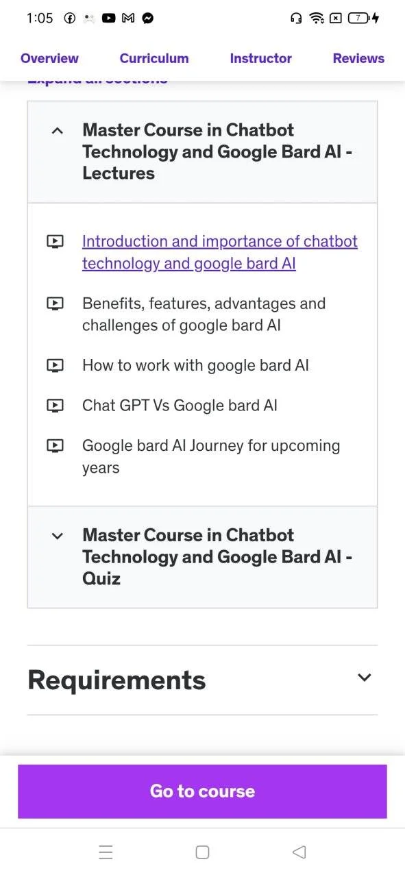 Master Course in Chatbot Technology and Google Bard AI