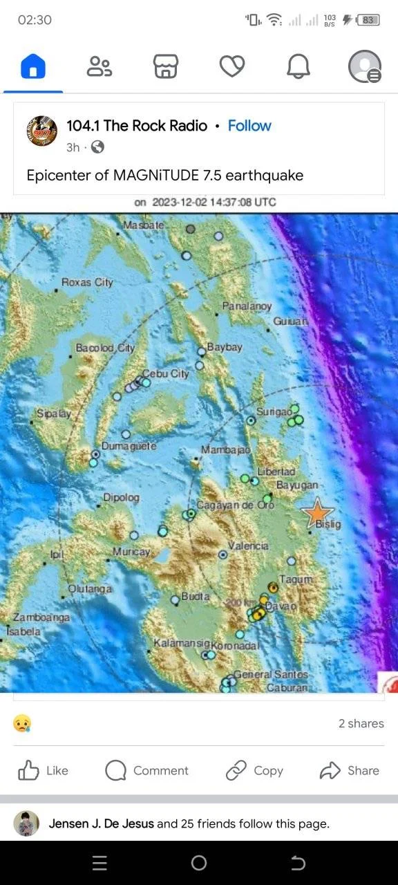 Surigao del Sur 7.5 Earthquake