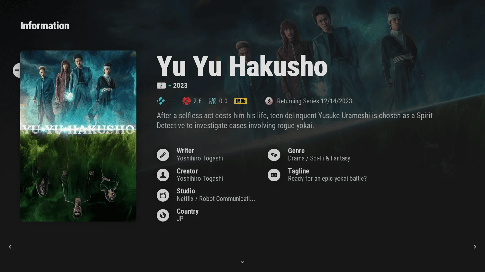 {GDrive}Yu Yu Hakusho (2023) | WEB-DL | 1080p | Dual Audio | Tagalog Dubbed