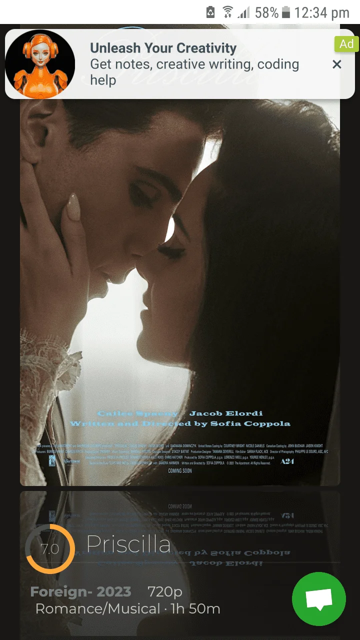 Priscilla 2023 720p Webrip google drive at mega file