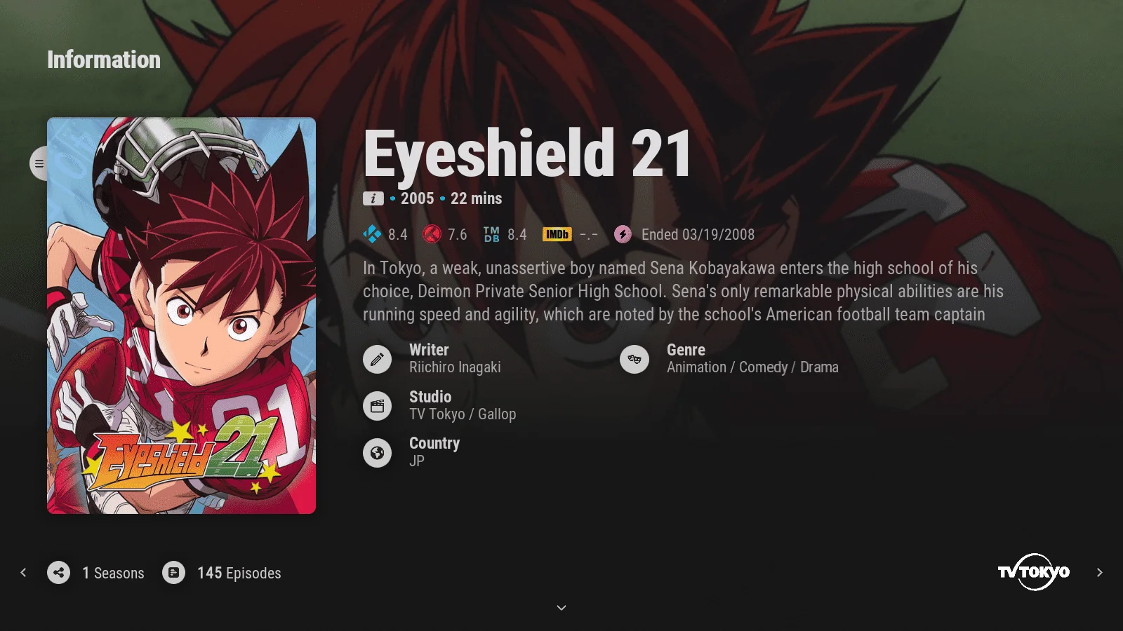 {GDrive}Eyeshield 21 (2005) | 1080p Remastered | Tagalog Dubbed