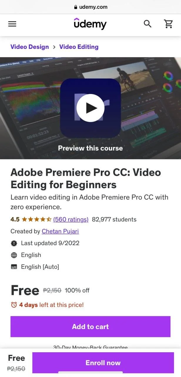 [UDEMY] - Adobe Premiere Pro CC: Video Editing for Beginners
