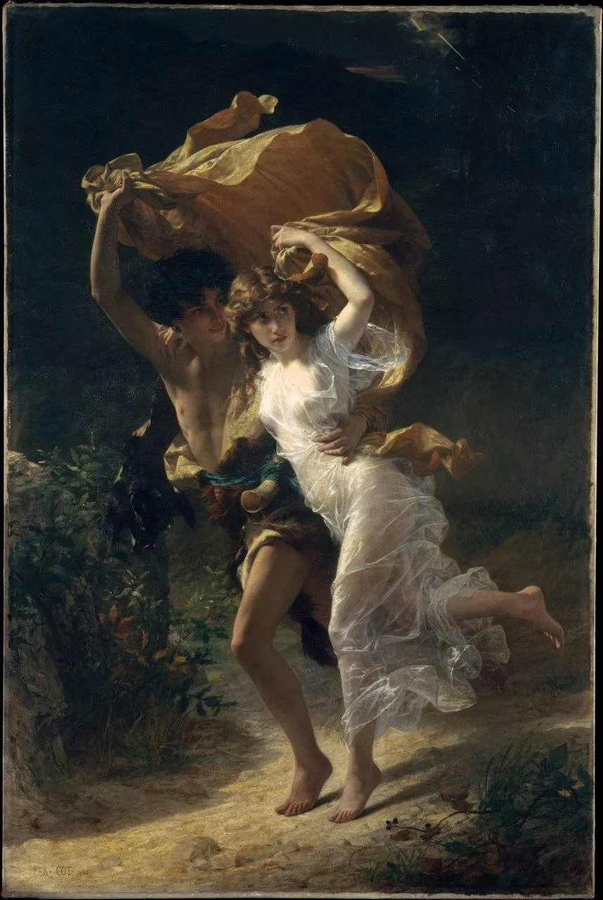 Detail of The Storm, 1880, by Pierre Auguste Cot (1837–1883)