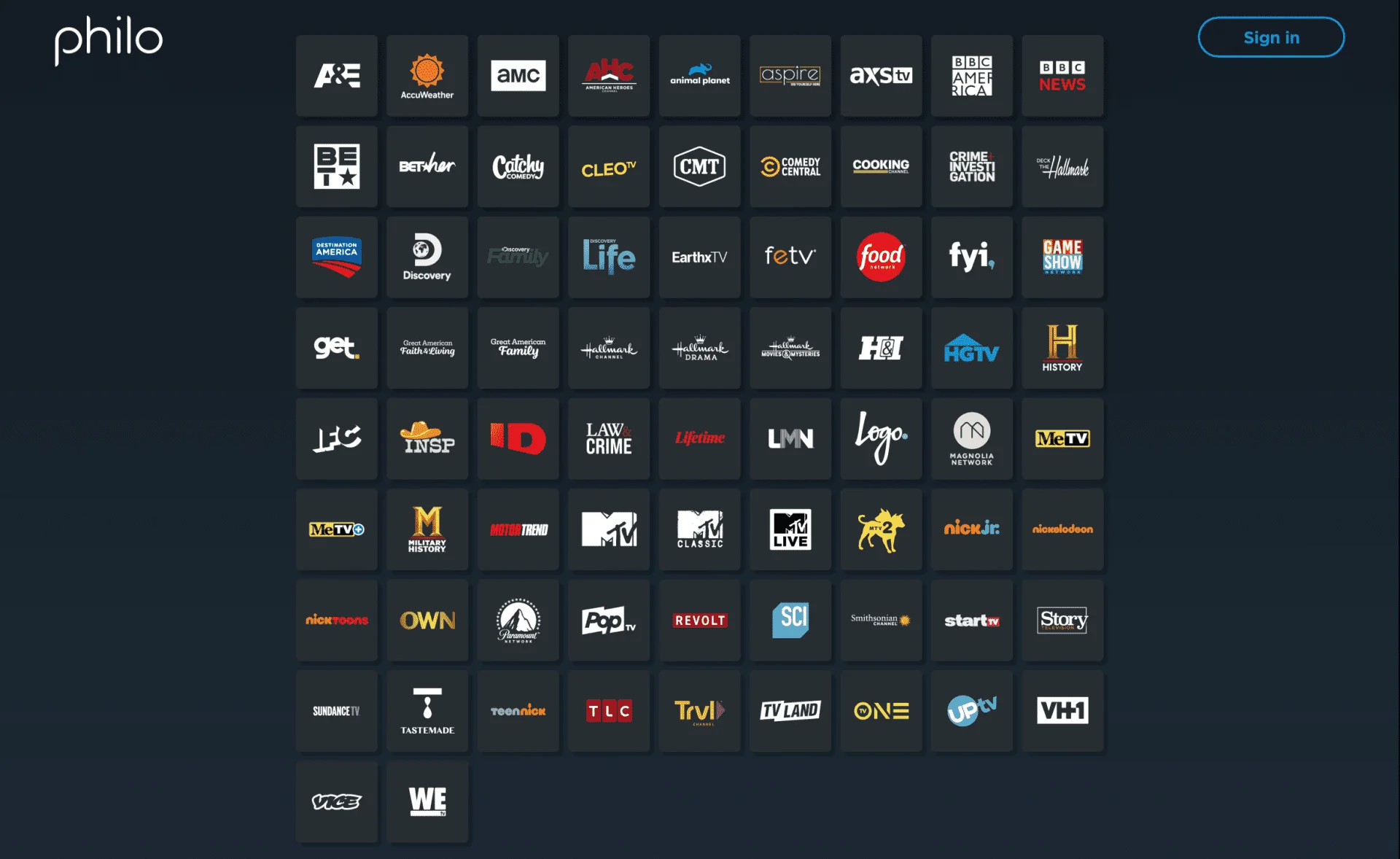 Channel Lineup & TV Guide  Philo.webp