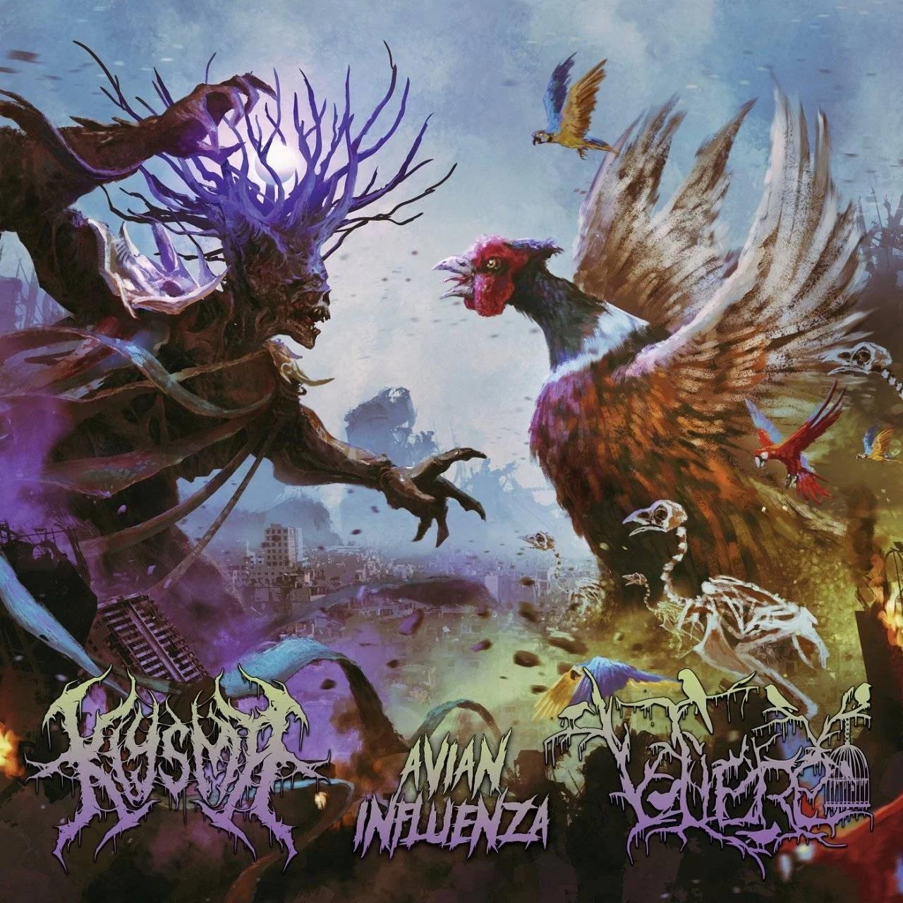 Klysma - [ 2021 ] - Avian Influenza (Split) - [ FLAC (tracks+.cue) 16-Bit 44.1 kHz ]