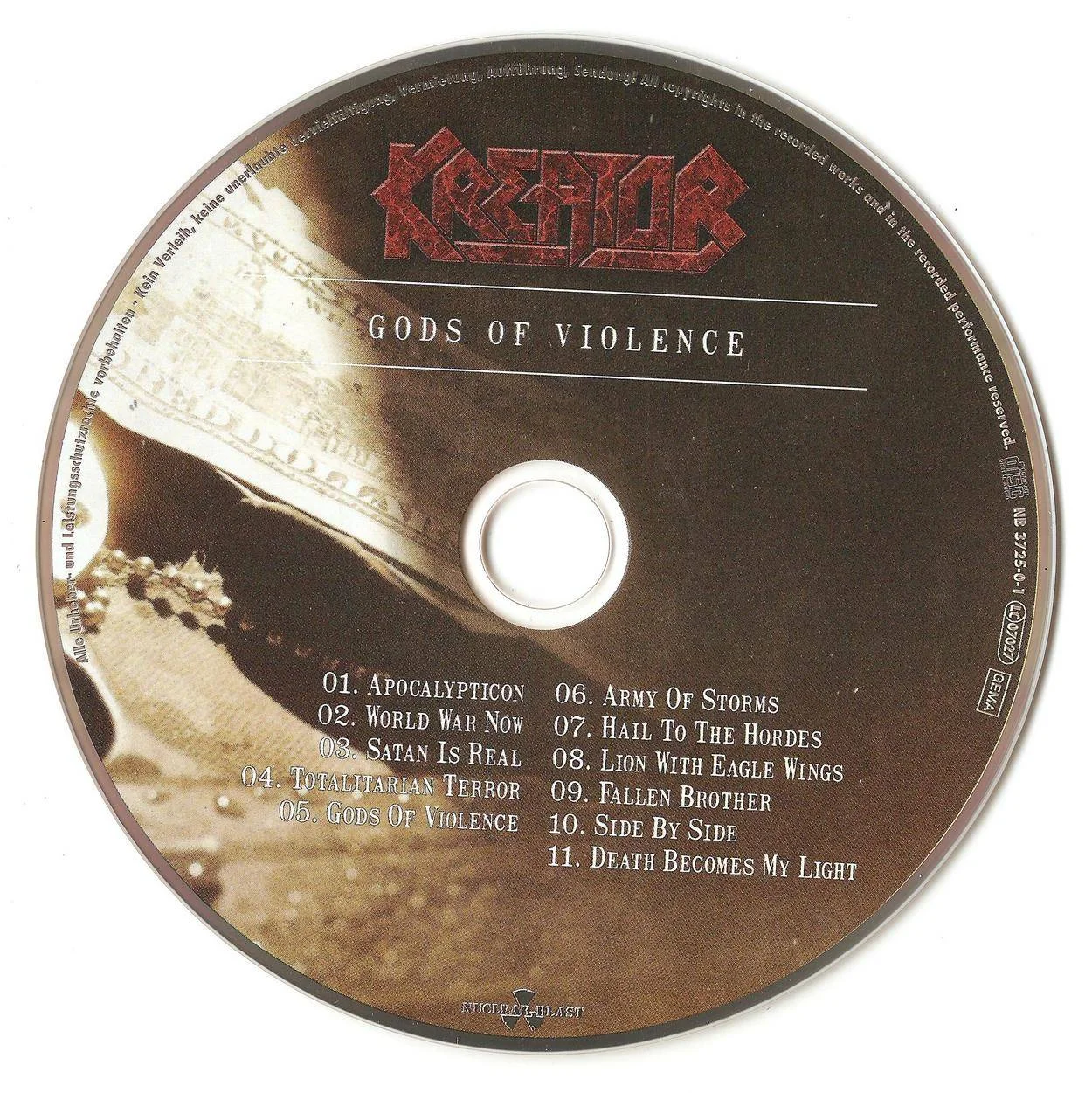 KREATOR - [ 2017 ] - Gods Of Violence - [ FLAC (tracks+.cue) 16-Bit 44.1 kHz ] + HD Scans