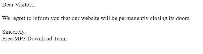 Free MP3 Download Team, nagsara na pala.