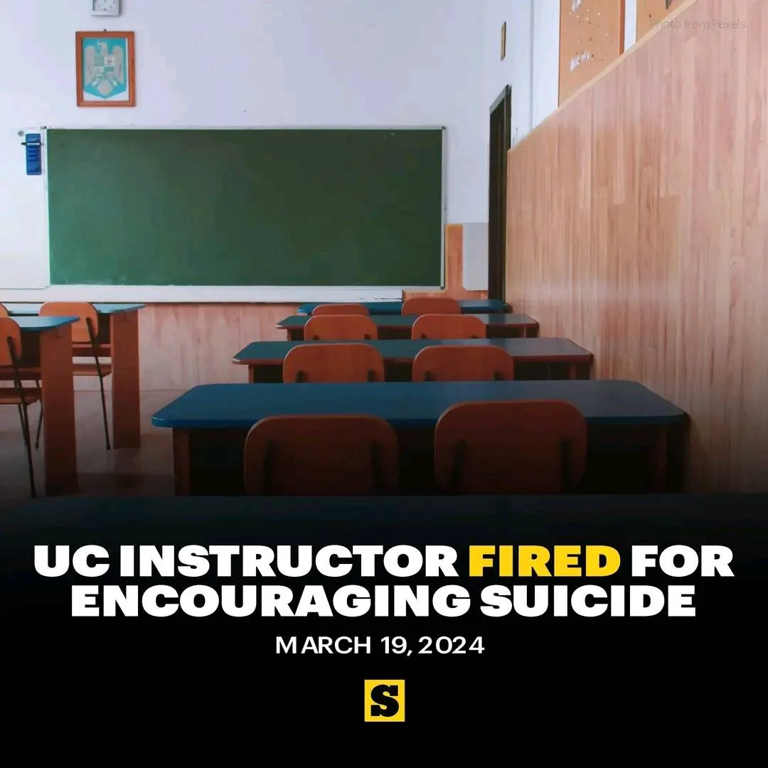 Prof. Fired After Encouraging Students About Suicide