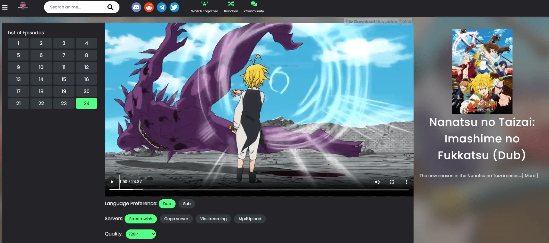 Seven Deadly Sins |Updated with 1080p 1-24 Updated Link