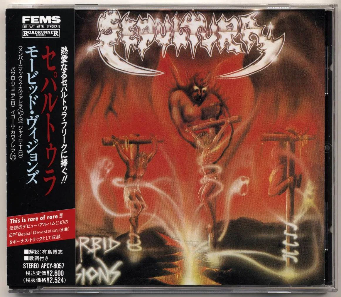 (REQ.) Sepultura (The MAX CAVALERA era) Sepultura - [ 1986, 1985 ] - Morbid Visions, Bestial Devastation (EP) [ Japan Press ] [ APCY - 8057 ]