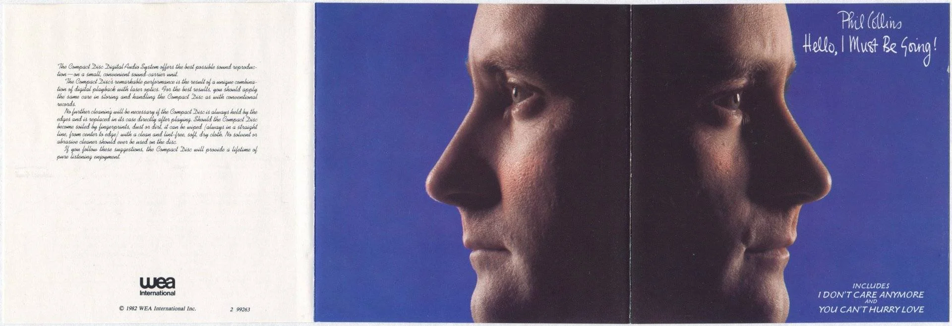 Phil Collins - [ 1982 ] - Hello, I Must Be Going! - [ FLAC (tracks+.cue) 16-Bit 44.1 kHz ] + HD CD Scans/Artworks