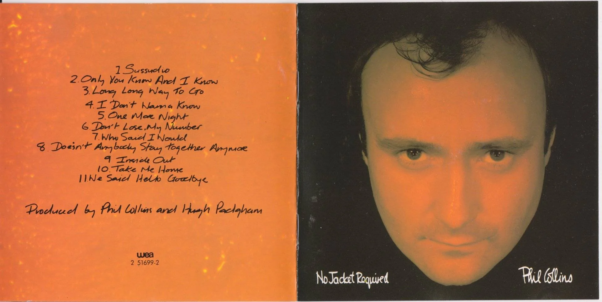 Phil Collins - [ 1985 ] - No Jacket Required - [ FLAC (tracks+.cue) 16-Bit 44.1 kHz ] + HD CD Scans/Artworks