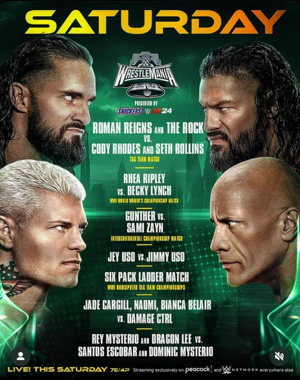 WWE WrestleMania 40 Night 1 720p WEB-DL 2CH x265 HEVC-PSA