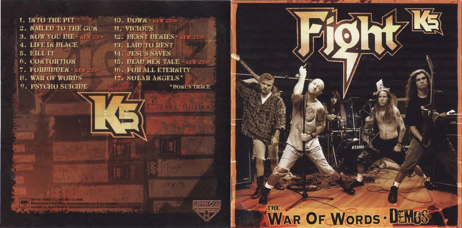 FIGHT [ ROB HALFORD (Judas Priest) ] - [ 2008 ] - K5 - The War Of Words Demos - [ FLAC (tracks+.cue) 16-Bit 44.1 kHz ] + HD CD Scans/Artworks