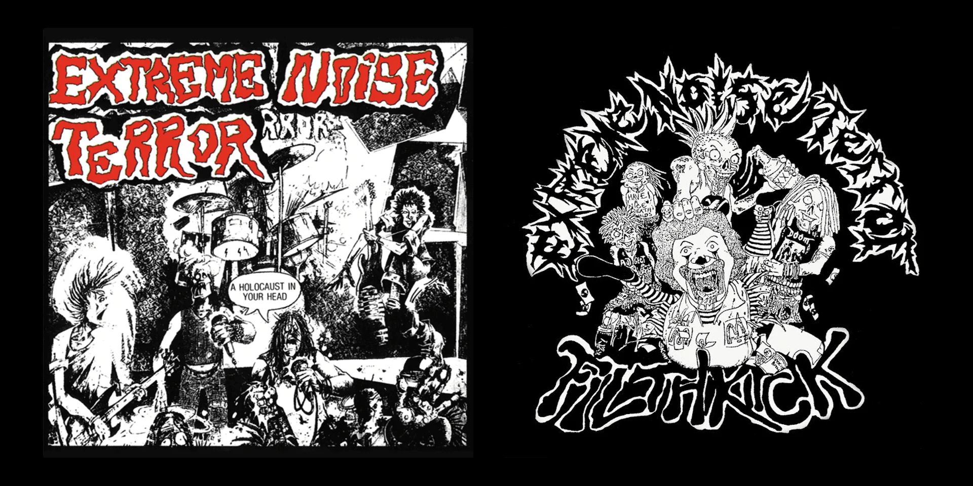 EXTREME NOISE TERROR - [ 1989, 2006 (2020) ] - A Holocaust In Your Head / In It For Life (with Filthkick) (Reissue) - [ FLAC 16-Bit 44.1 kHz ]