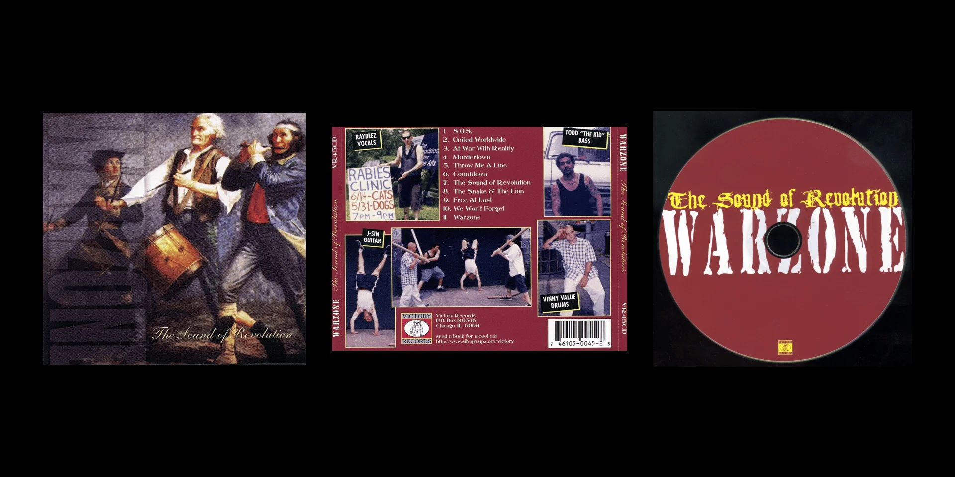 WARZONE - [ 1996 ] - The Sound Of Revolution (Victory Records - VR45CD, 7 46105-0045-2 8) - [ FLAC 16-Bit 44.1 kHz ]