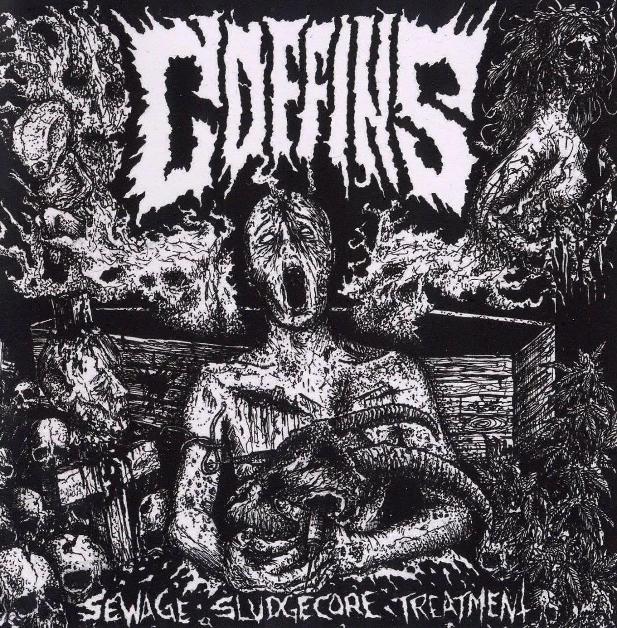 COFFINS - [ 2012 ] - Sewage Sludgecore Treatment (EP, Bones Brigade Records #BB 058) - [ FLAC 16-Bit 44.1 kHz ] ** Death/Doom - Japan (Tokyo)