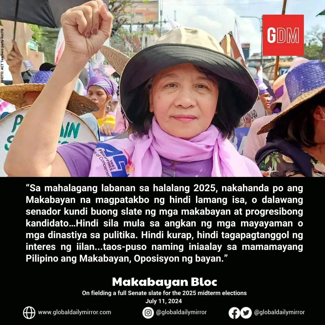 Makabayan Bloc to field full Senate slate in 2025