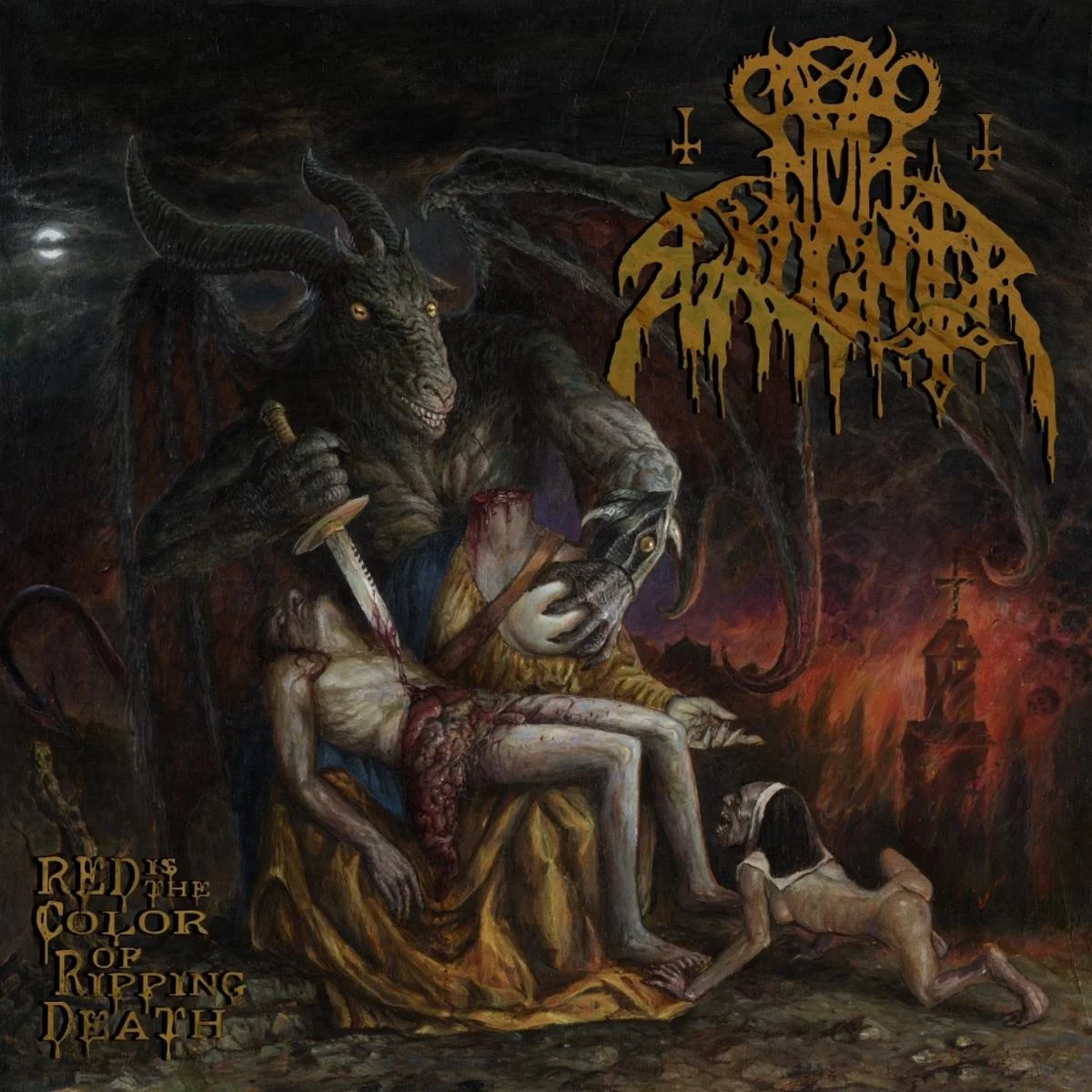 NUNSLAUGHTER - [ 2021 ] - Red Is The Color Of Ripping Death - [ FLAC 16-Bit 44.1 kHz ] ** OSDM/Death - U.S.A. (Pittsburgh, PA (E); Cleveland, OH (L))