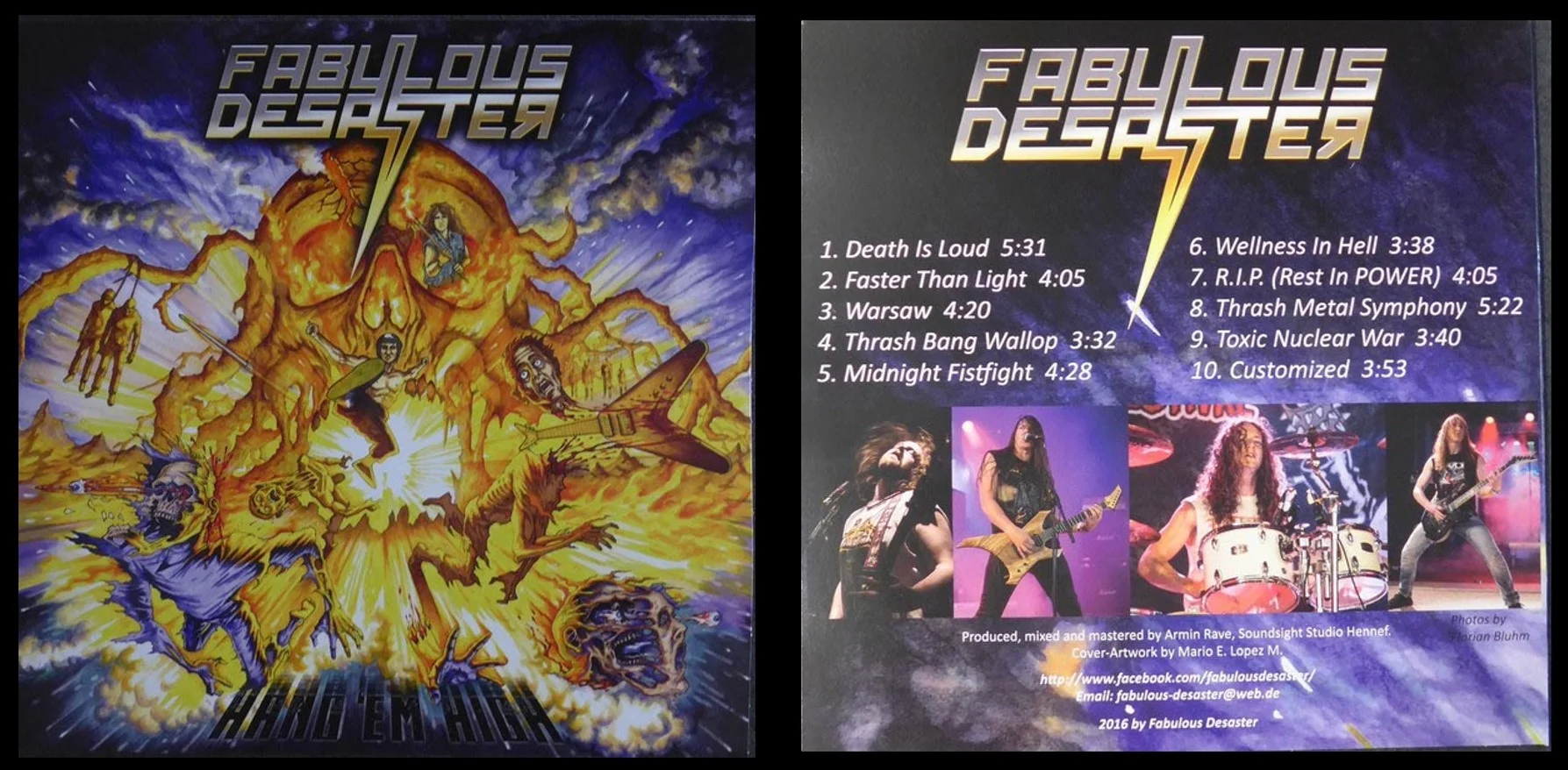 LP/VINYL (Digitized) | HR/HF FLAC 24-Bit 192.0 kHz - Fabulous Desaster - 2016 - Hang 'Em High ** Thrash Metal - Germany (Bonn, North Rhine-Westphalia)
